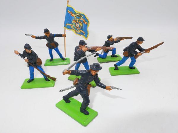 Britains Deetail Set of Northern soldiers on foot (6 figures), fixed weapons