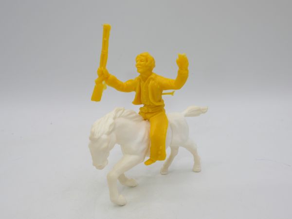 Heinerle Manurba Cowboy riding, shot by arrow, bright yellow - rare colour