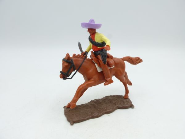 Timpo Toys Mexican riding with knife - great base plate