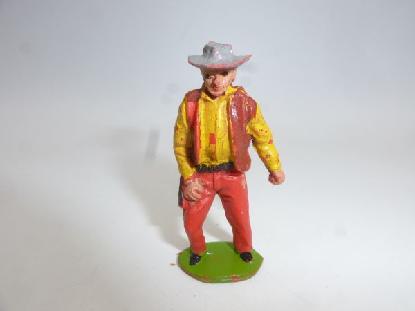 Timpo Toys Solid Cowboy, Hand am Gurt, rote Haare - altersentsprechender Zustand