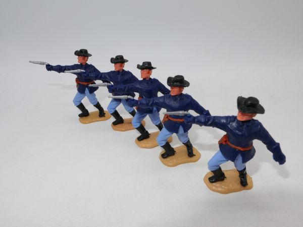 Timpo Toys 5 Offiziere Nordstaaten 3. Version Pistole schießend