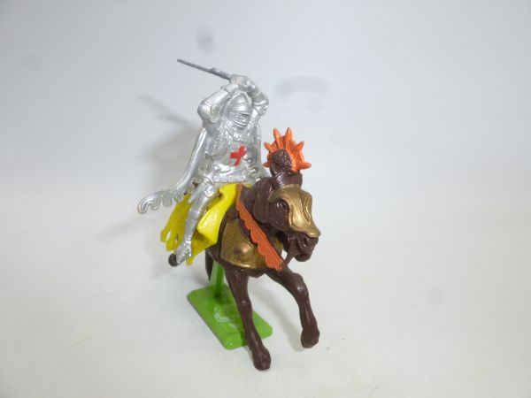 Britains Deetail Knight riding, striking sword with both hands