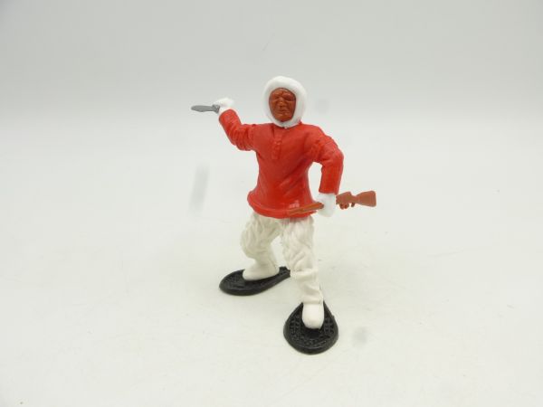 Timpo Toys Eskimo (red) with knife + rifle