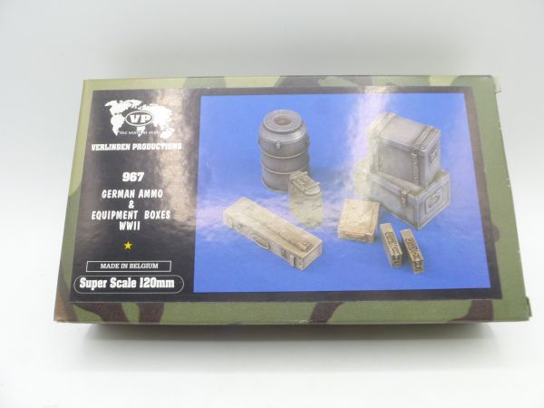 Verlinden 120 mm: German Ammo & Equipment Boxes WW II