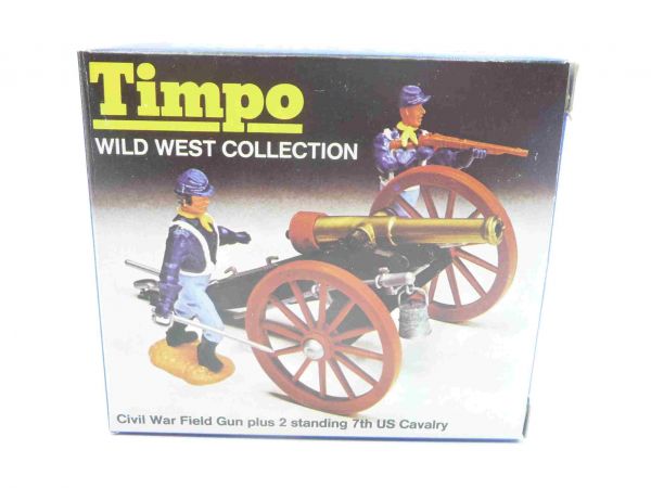 Timpo Toys Minibox Union Army with cannon - top condition, figures 3. version