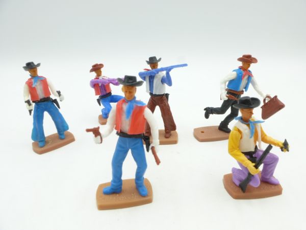 Plasty Set of Cowboys (6 figures)