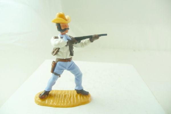 Timpo Toys Cowboy 4. Version stehend Gewehr schießend - seltenes Unterteil
