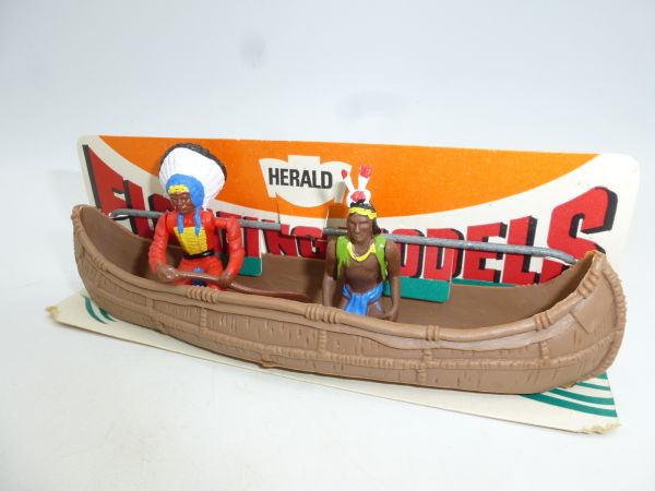 Britains Swoppets / Herald Canoe with 2 Indians - on sale display, brand new