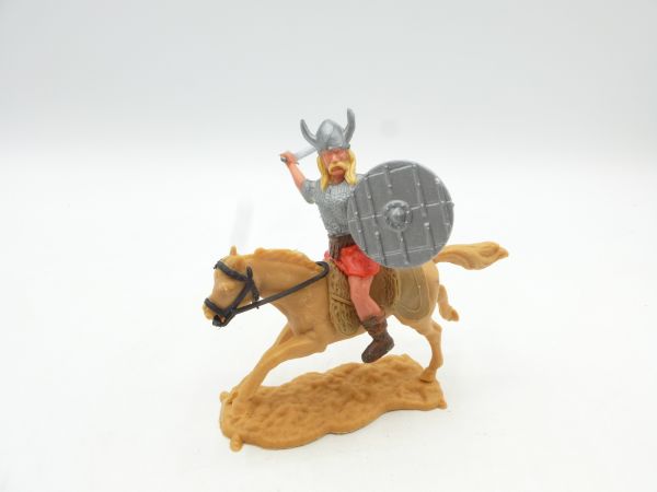 Timpo Toys Viking riding with sword + shield