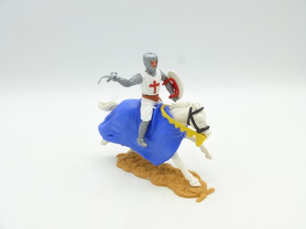 Timpo Toys Kreuzritter 1. Version zu Pferd mit Schwert + Schild