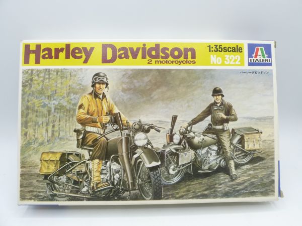 Italeri 1:32 Harley Davidson, No. 322 - orig. packaging, parts on cast