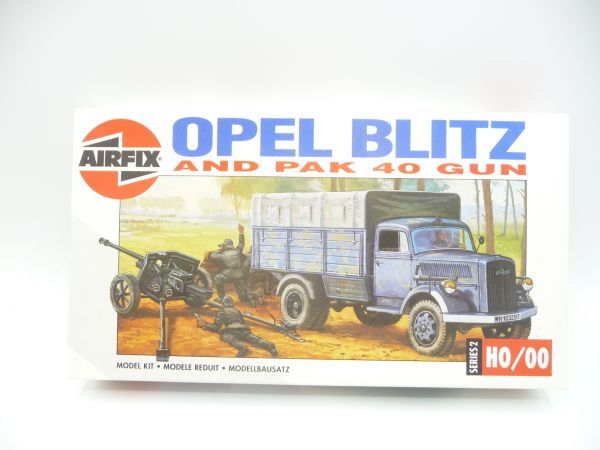 Airfix H0 Opel Blitz and Pak 40 Gun, No. 02315 - orig. packaging, parts on cast