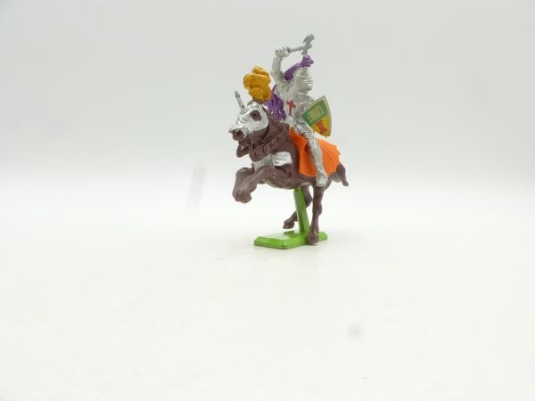 Britains Deetail Knight riding lunging with battle axe from above