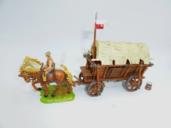 Elastolin 4 cm Norman battle chariot, No. 9872 - complete