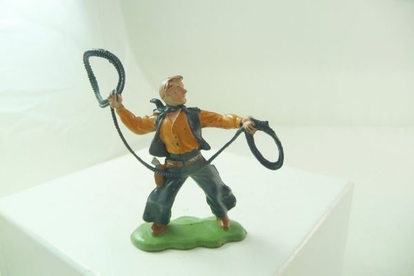Britains Swoppets Cowboy stehend mit Lasso (made in HK) - tolle Farbkombi