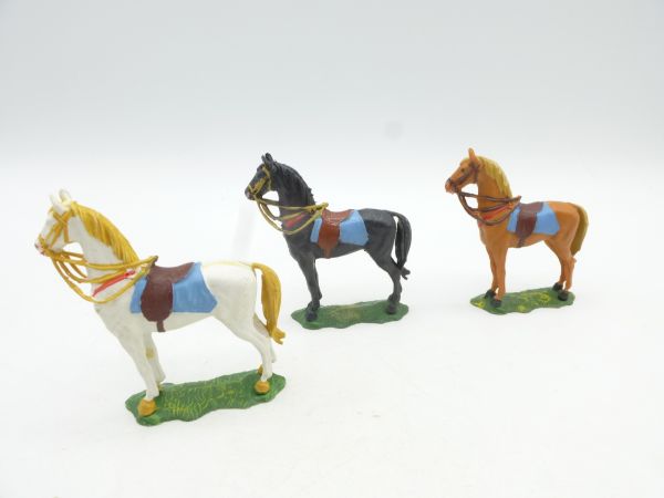 Elastolin 4 cm 3 Wild West horses