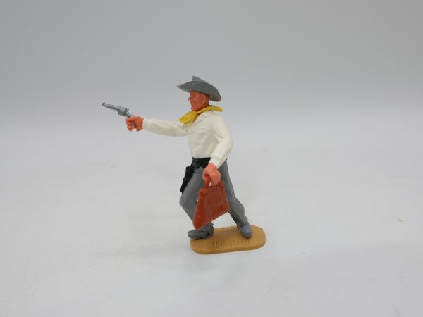 Timpo Toys Cowboy 2nd version standing with moneybag + pistol
