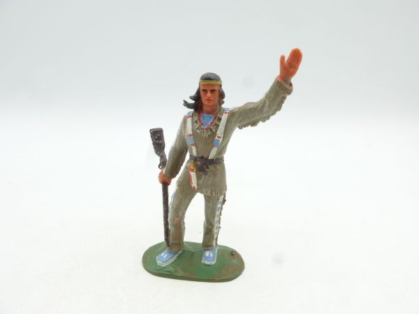 Elastolin 7 cm Winnetou with silver rifle, No. 7529 - great painting