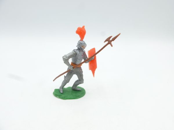 Elastolin 5,4 cm Knight standing with spear + shield (red shield)
