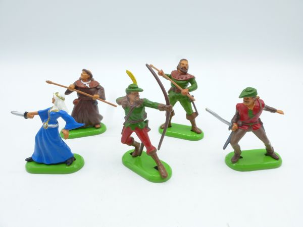 Britains Deetail Robin Hood series: 5 figures fighting