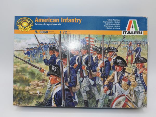 Italeri 1:72 American Infantry (Am. Indep. War), Nr. 6060 - OVP, am Guss