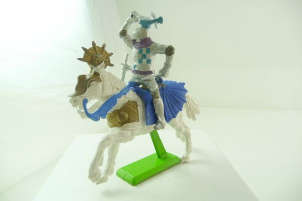 Britains Deetail Knight riding with battleaxe + sword, two-part