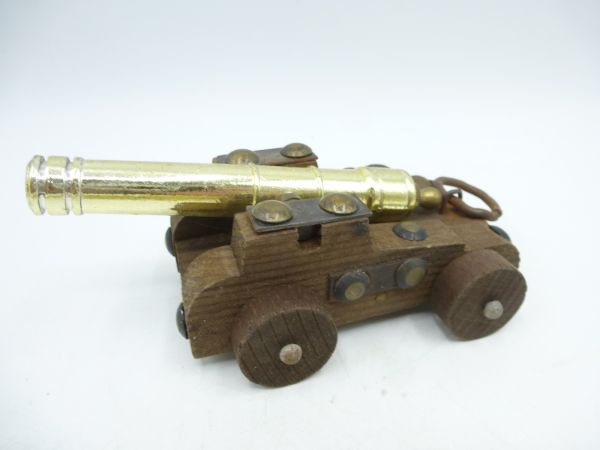 Cannon (made in Italy), total length approx. 13 cm, wood/metal