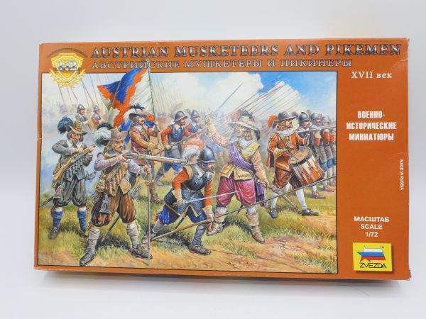 Zvezda 1:72 Austrian Musketeers and Pikeman, No. 8061 - orig. packaging, on cast
