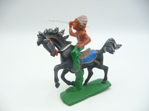 Indian riding with white spear
