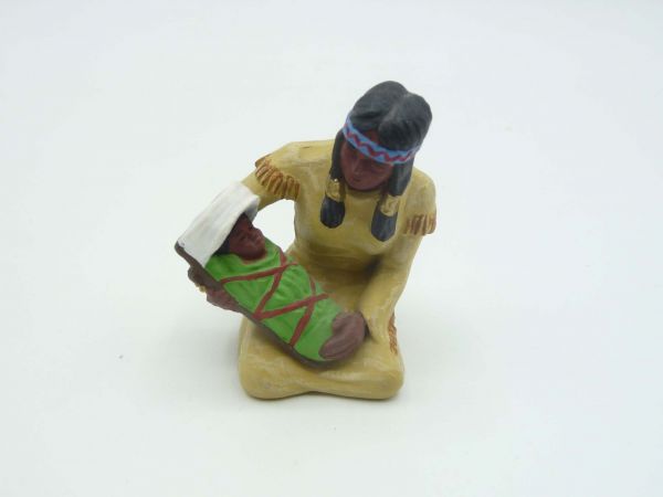 Preiser 7 cm Indian woman with child, No. 6833 - brand new