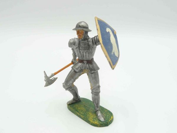 Modification 7 cm Knight with shield + battleaxe - beautiful figure