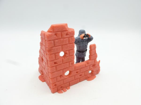 Timpo Toys Wall element, brick red (without figure)