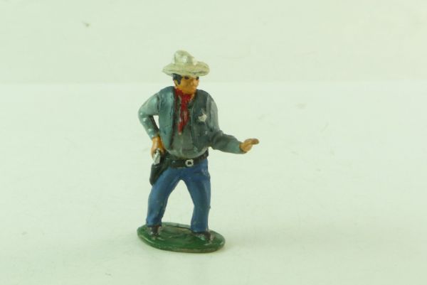 Timpo Toys Sheriff, Pistole ziehend, 1. Version - frühe Figur, guter Zustand