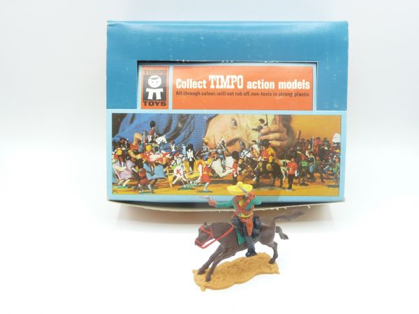 Timpo Toys Schüttbox mit 12 reitenden Mexikanern - Top-Zustand