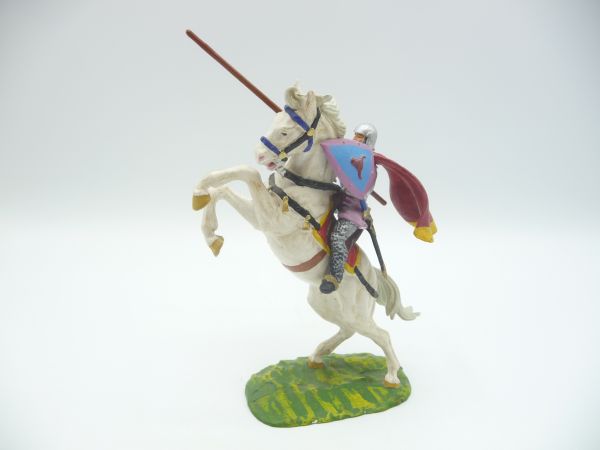 Preiser 7 cm Lancer with cape on rearing horse, No. 8868