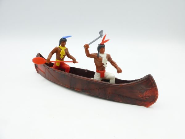 Crescent Toys Canoe with 2 Indians - rare