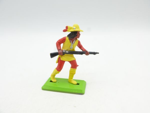 Britains Deetail Apache with rifle in front of body, yellow/red