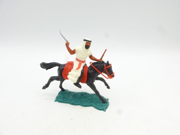 Timpo Toys Araber zu Pferd mit Säbel + Gewehr, weiß