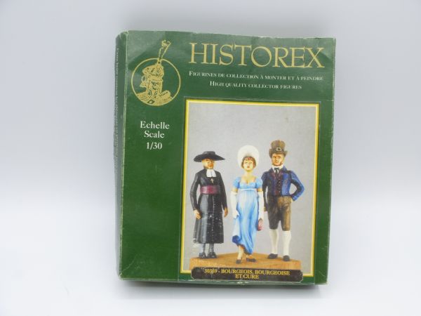 Historex 1:30 3 Civilians - orig. packaging, very good condition, box with traces of storage