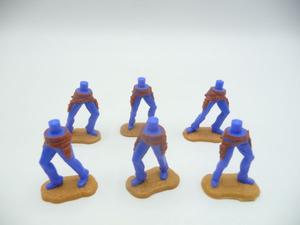 Timpo Toys 6 Mexican lower parts standing, medium blue