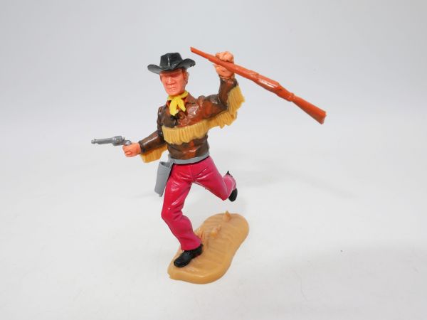 Timpo Toys Cowboy 4th version running with pistol + rifle