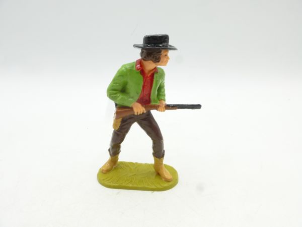 Elastolin 7 cm Cowboy / Trapper mit Gewehr im Anschlag, Nr. 6974