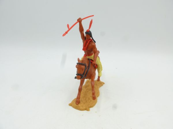 Timpo Toys Indian 2nd version riding, throwing spear - great combination