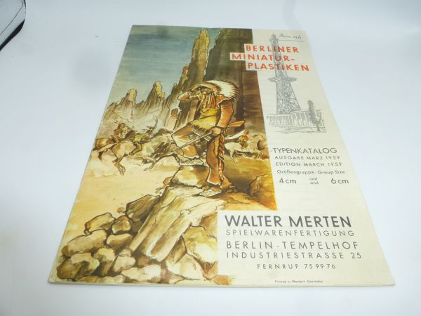 Merten Toller Katalog für 4 und 6 cm Figuren von 1959, 39 Seiten