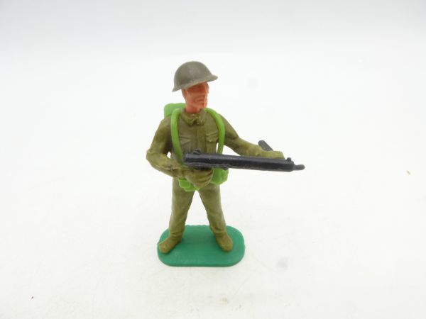 Timpo Toys Englishman 1st version standing with MG, steel helmet