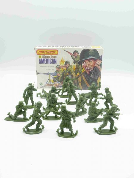 Matchbox 1:32 15 Combat Troops American, No. 40973 - orig. packaging, top condition