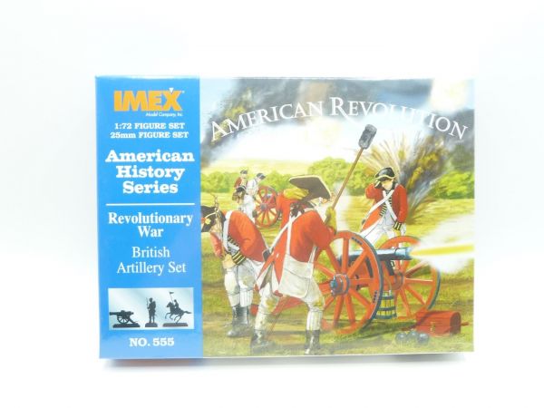 IMEX 1:72 Am. History Series; Revolutionary War British Artillery Set, Nr. 555