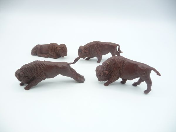 Domplast 4 buffalos, brown, in different positions