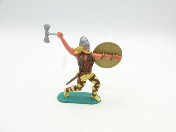 Timpo Toys Viking running with helmet visor + fur waistcoat