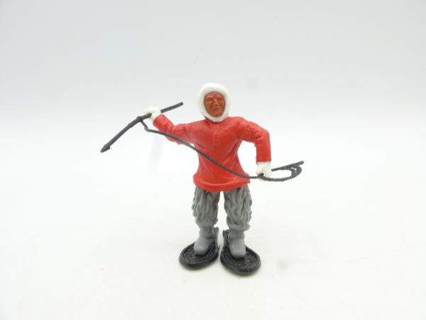 Timpo Toys Eskimo, rot, mit Harpune (schwarz)